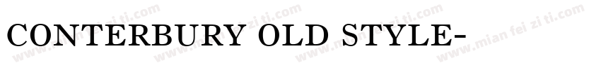 conterbury old style字体转换